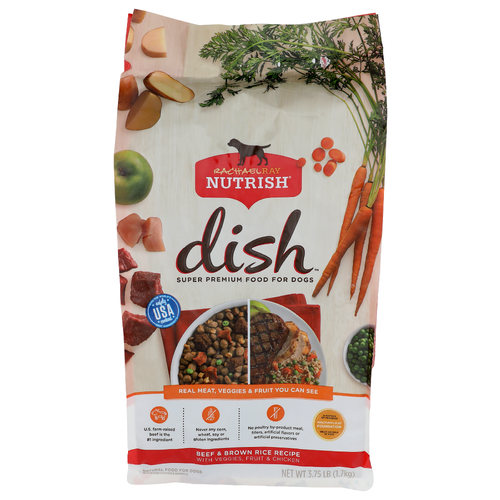 Rachael Ray Nutrish Beef & Brown Rice Recipe Super Premium Food For Dogs Dish - 3.75 Pound