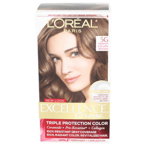 L'oreal Paris Medium Golden Brown Excellence Creme - 1 Count
