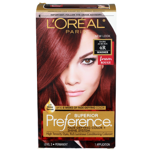 L'oreal Paris Dark Auburn 4r Warmer Superior Preference - 1 Count