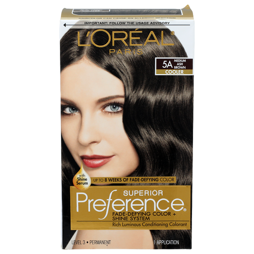 L'oreal Paris 5a Medium Ash Brown Cooler Superior Preference - 1 Count