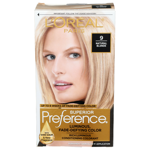 L'oreal Paris Luminous, Fade-Defying Color 9 Natural Blonde Superior Preference - 1 Count