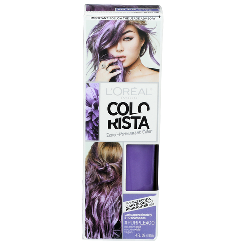 L'oreal Paris Purple400 Seni-Pennament Color Colorista - 4 Fluid Ounce