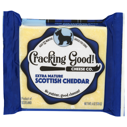 Cracking GOOD! Cheese CO. Extra Mature Scottish Cheddar Cheese - 6 Ounce Image 1 of 4