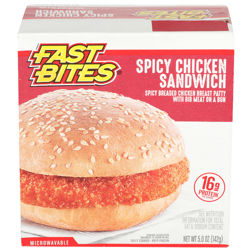 Fast Bites Spicy Chicken Sandwich - 5 Ounce