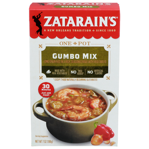 Zatarain's Rich, Seasoned Roux With Vegetables Long Grain Rice Gumbo Mix - 7 Ounce