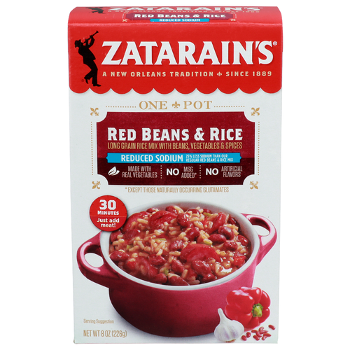 Zatarain's Mix With Beans, Vegetables & Spices Long Grain Rice Red - 8 Ounce