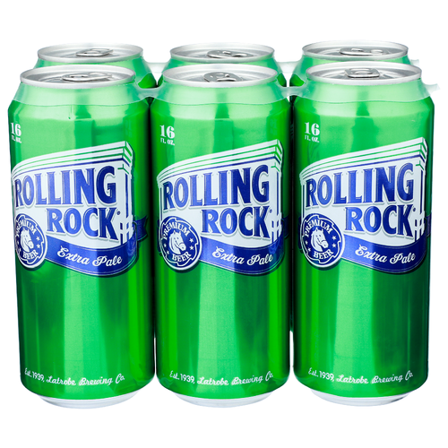 Rolling Rock Extra Pale Premium Beer - 16 Fluid Ounce - 6 Count