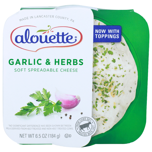 Alouette Soft Spreadable Cheese Garlic & Herbs - 6.5 Ounce