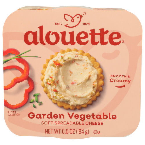 alouette Garden Vegetable Soft Spreadable Cheese - 6.5 Ounce Image 1 of 4
