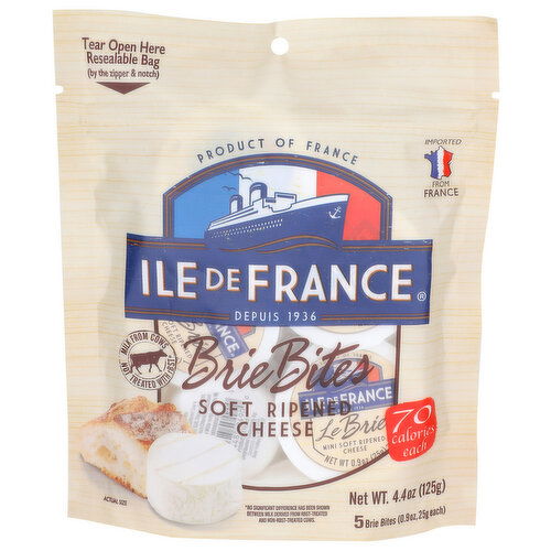 ILE DE FRANCE Mini Brie Bites - 0.88 Ounce - 5 Count