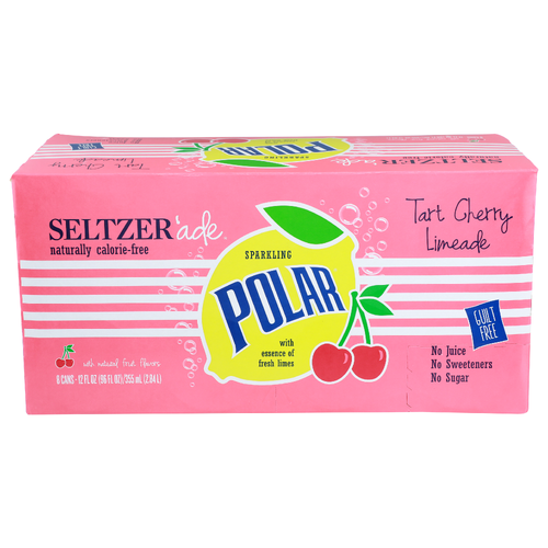 Seltzer'ade Sparkling Polar Tart Cherry Limeade - 12 Fluid Ounce - 8 Count