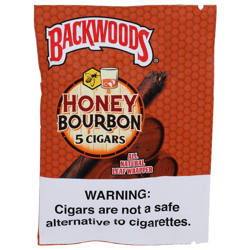 Backwoods Honey Bourbon Leaf Wrapper Cigars - 5 Count
