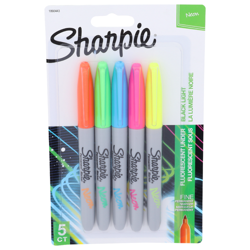 Sharpie Neon Permanent Marker - 5 Count