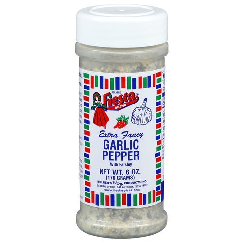 Bolner's Fiesta Brand Garlic Pepper With Parsley Seasoning - 6 Ounce