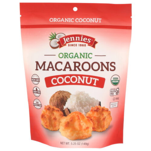 Jennies Coconut Cookie Organic Macaroons - 5.25 Ounce