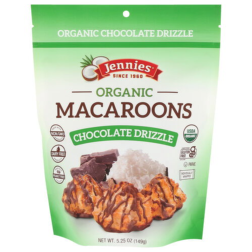Jennies Coconut Chocolate Cookie Macaroons Drizzle Drizzled - 5.25 Ounce Image 1 of 4