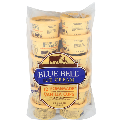 Blue Bell Ice Cream - 3 Fluid Ounce - 12 Count