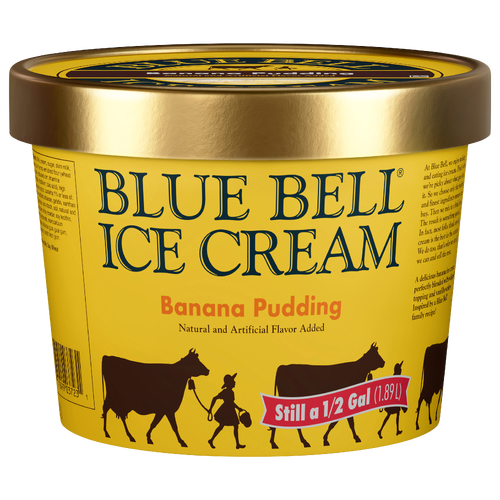 Blue Bell Banana Pudding Ice Cream - 64 Fluid Ounce Image 1 of 2