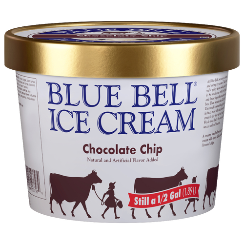 Blue Bell Chocolate Chip Ice Cream - 64 Fluid Ounce Image 1 of 2