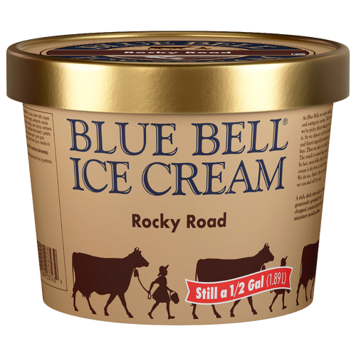 Blue Bell Rocky Road Ice Cream - 64 Fluid Ounce Image 1 of 2