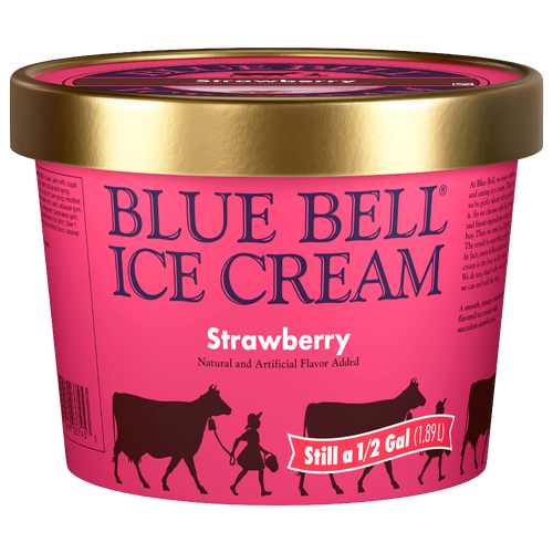 Blue Bell Strawberry Ice Cream - 64 Fluid Ounce Image 1 of 2