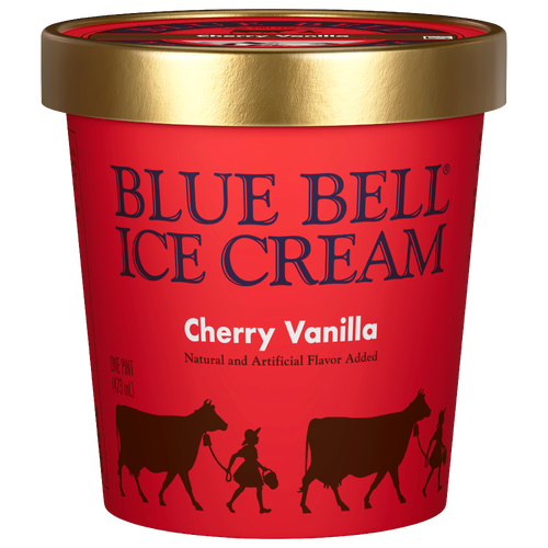 Blue Bell Cherry Vanilla Ice Cream - 16 Fluid Ounce Image 1 of 2