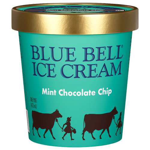 Blue Bell Mint Chocolate Chip Ice Cream - 16 Fluid Ounce