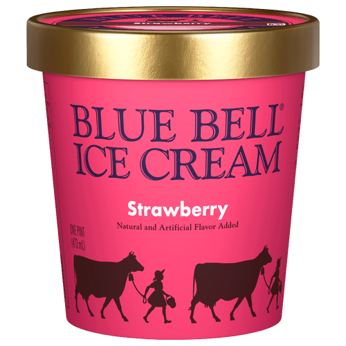 Blue Bell Strawberry Ice Cream - 16 Fluid Ounce Image 1 of 2