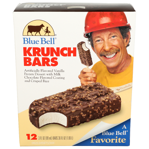 Blue Bell Krunch Bars - 3 Fluid Ounce - 12 Count