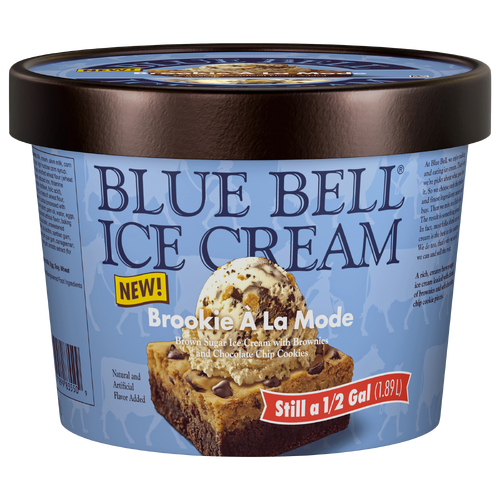 Blue Bell Brookie A La Mode Featured Flavor Ice Cream - 64 Fluid Ounce