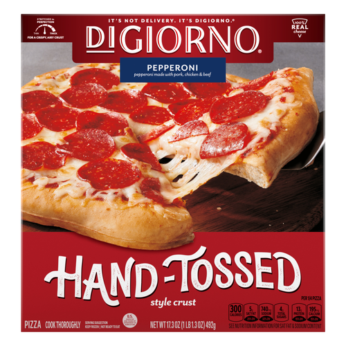 DiGiorno Frozen Pizza, Pepperoni Hand-Tossed Style Crust - 17.3 Ounce