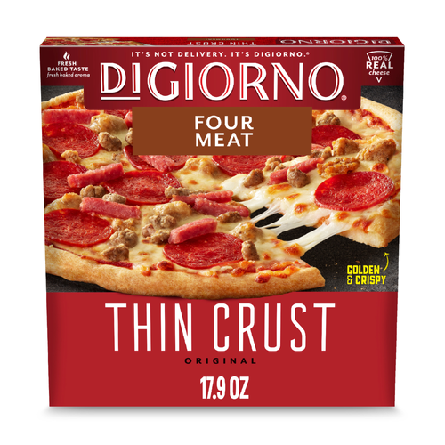 DiGiorno Frozen Pizza, Four Meat Thin Crust - 17.9 Ounce Image 1 of 4