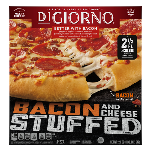 DiGiorno Better With Bacon Frozen Pizza On a And Cheese Stuffed Crust - 22.8 Ounce