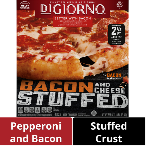 DiGiorno Better With Bacon Frozen Pizza On a And Cheese Stuffed Crust - 22.8 Ounce