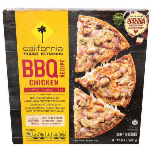 California Pizza Kitchen BBQ Chicken Recipe Crispy Thin Crust - 14.7 Ounce