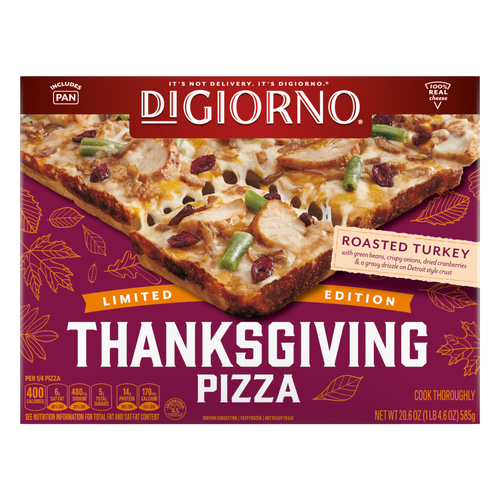 DiGiorno Frozen Pizza, Thanksgiving Detroit Style Crust - 20.6 Ounce