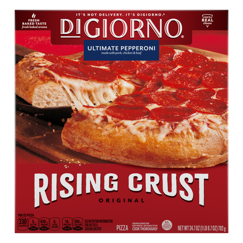 DiGiorno Frozen Pizza, Rising Crust Pepperoni - 24.7 Ounce