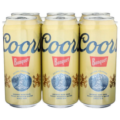 Coors Banquet - 16 Fluid Ounce - 6 Count