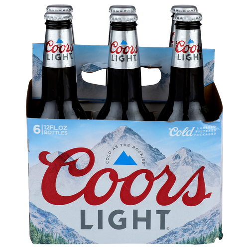 Coors Light Beer - 12 Fluid Ounce - 6 Count