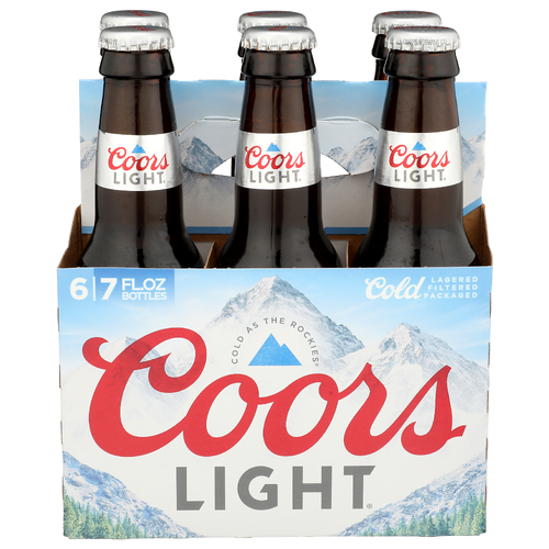 Coors Light Cold Beer - 7 Fluid Ounce - 6 Count