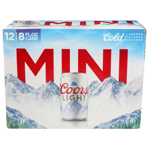 Coors Light Mini Beer - 8 Fluid Ounce - 12 Count