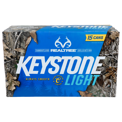 Coors Keystone Light Camouflage Realtree Collection Beer - 12 Fluid Ounce - 15 Count