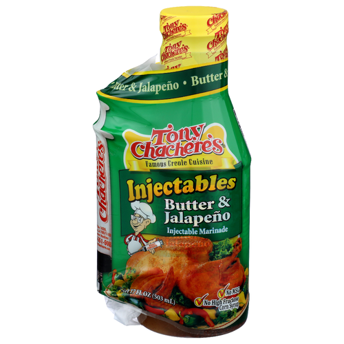 Tony Chachere's Injectables Butter & Jalapeno Injectable Marinade - 17 Fluid Ounce