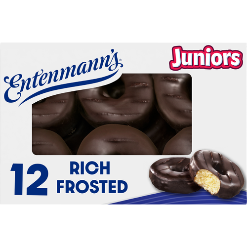 Entenmann's Rich Frosted Donut Juniors, , Each Chocolate Donuts, Box - 14 Ounce