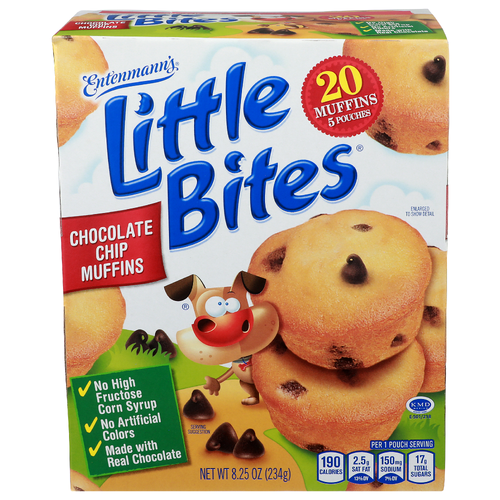 Entenmann's Little Bites Chocolate Chip Muffins - 1.65 Ounce - 5 Count