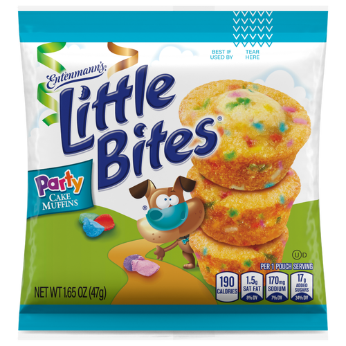 Entenmann's Little Bites Party Cake Muffins, , And Sprinkles Mini Pouch - 1.65 Ounce Image 1 of 2