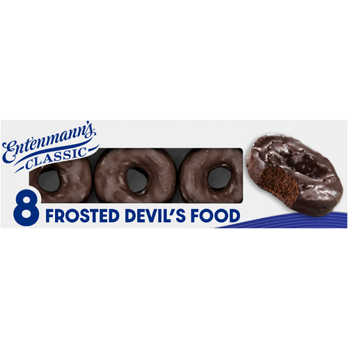 Entenmann's Frosted Devil's Food Donuts - 2 Fluid Ounce - 8 Count