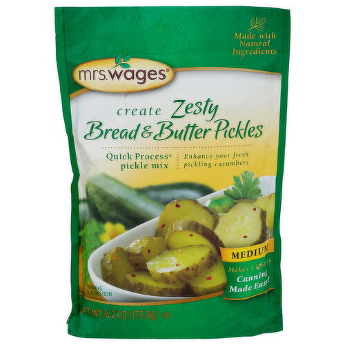 Mrs. Wages Zesty Bread & Butter Pickles Mix - 6.2 Ounce