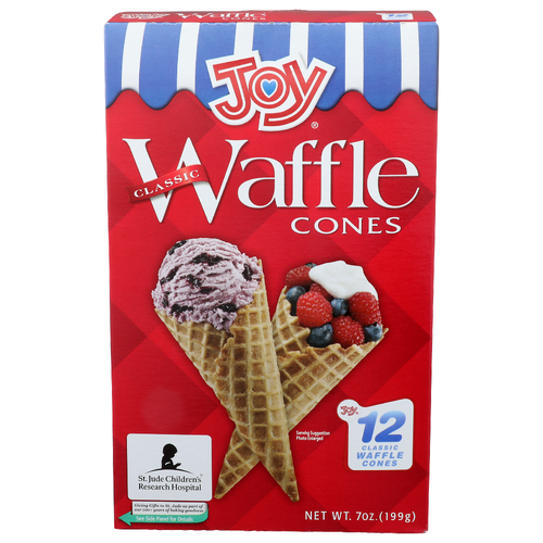 Joy Classic Waffle Cones - 0.583 Ounce - 12 Count