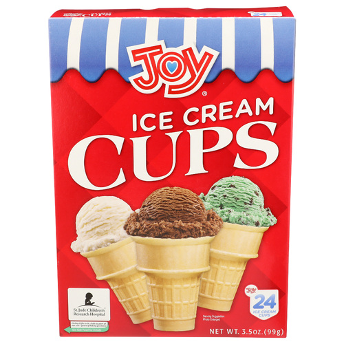 Joy Ice Cream Cups - 0.146 Ounce - 24 Count
